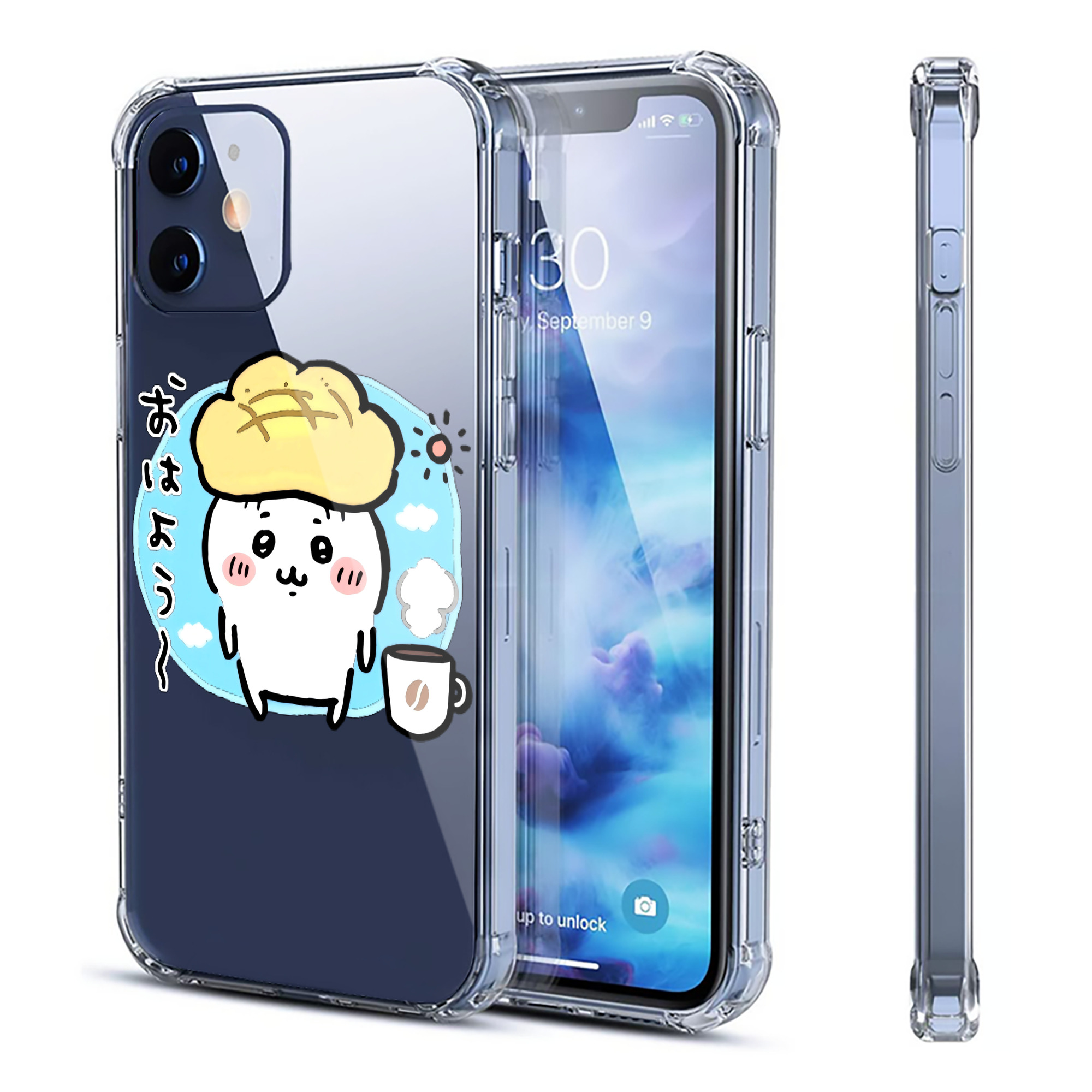 （画像用） ちいかわ ちいかわ Chii-kawa chiikawa 【iPhone 12シリーズ対応】透明スマホケース（クリアソフトケース）